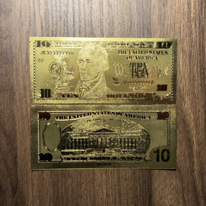 24k Gold Foil 7 Piece USA Money Set